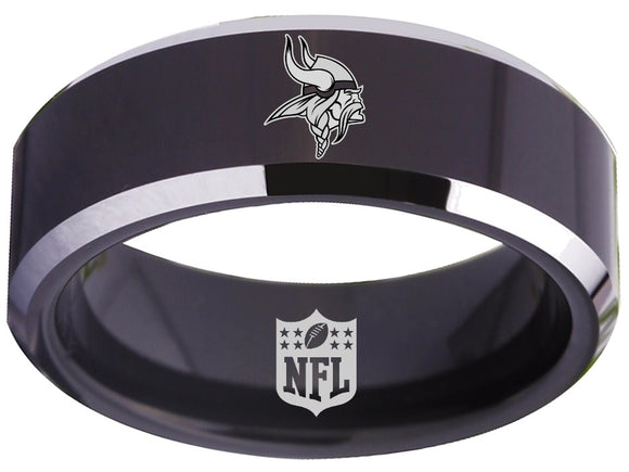 Vikings Ring | Black & Silver Wedding Ring | Sizes 4-17 #vikings