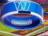 Washington Commanders Ring 8mm Blue & Silver Tungsten Ring #NFL