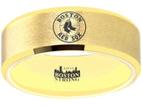 Boston Red Sox Ring Red Sox Wedding Ring Matte Gold Sizes 6 - 13 #boston #redsox