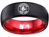 Boston Red Sox Ring Red Sox Wedding Ring Black & Red Sizes 6 - 13