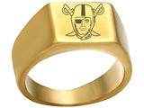 Las Vegas Raiders Ring Gold Titanium Steel Wedding Ring #Raiders #NFL