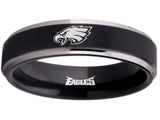 Philadelphia Eagles Ring Black & Silver Wedding Ring #philadelphia #eagles #nfl