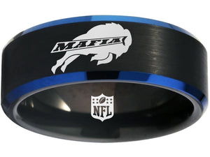 Buffalo Bills Ring Bills Mafia Black & Blue Wedding Band | Sizes 6-13 #bills #mafia