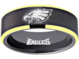 Philadelphia Eagles Ring Black & Gold Eagles Wedding Ring #eagles #nfl