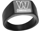 Washington Commanders Ring Black Titanium Steel Ring #commanders