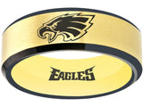 Philadelphia Eagles Ring Gold & Black Wedding Ring #philadelphia #eagles #nfl