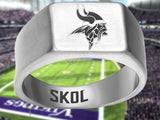 Vikings Ring Silver 10mm Ring | Sizes 8-12 #minnesotavikings #skol #nfl