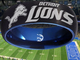 Detroit Lions Ring Black & Blue Wedding Band | Sizes 6-13 #detroit #lions #nfl