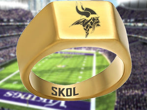 Minnesota Vikings Ring Gold 10mm Ring | Sizes 8-12 #vikings #skol #nfl