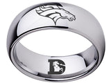 Denver Broncos Ring Silver Wedding Band | Sizes 5-16 #broncos