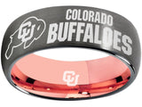 Colorado Buffaloes Ring Grey & Rose Gold Wedding Band | Sizes 6-13 #buffs #ncaa