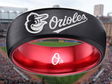 Baltimore Orioles Ring Orioles Black & Red Wedding Ring #orioles Sizes 6 - 13