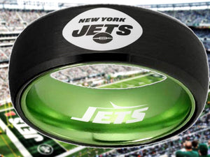 New York Jets Ring Black & Green Wedding Ring Sizes 6 - 13 #jets #nyjets