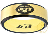 New York Jets Ring Gold & Black Wedding Ring Sizes 6 - 13 #jets #nyjets