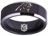 Carolina Panthers Ring Panthers Logo Black Tungsten Ring #panthers