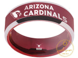 Arizona Cardinals Ring Red & Silver Wedding Band | Sizes 4 - 17 #arizonacardinals #nfl