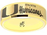 Miami Hurricanes Ring Gold Wedding Band | Sizes 6-13 #miami #hurricanes #TheU