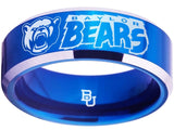 Baylor Bears Ring Blue & Silver Wedding Band | Sizes 4-17 #bu #baylor #bears