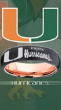 Miami Hurricanes Ring Black & Rose Gold Wedding Band 6mm | Sizes 6-13 #miami #hurricanes #TheU