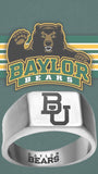 Baylor Bears Ring Silver Titanium Baylor Ring | Sizes 8-12 #bu #baylor #bears