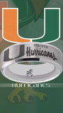 Miami Hurricanes Ring Silver Wedding Band | Sizes 6-13 #miami #hurricanes #TheU