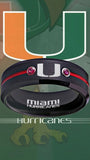 Miami Hurricanes Ring Black & Red CZ Wedding Band | Sizes 6-13 #miami #hurricanes #TheU