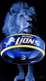 Detroit Lions Ring Blue & Gold Wedding Band | Sizes 6-13 #detroit #lions #nfl