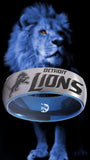 Detroit Lions Ring Silver & Blue Wedding Band | Sizes 6-13 #detroit #lions #nfl