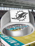 Miami Dolphins Ring Silver Titanium Steel Ring #miami #dolphins