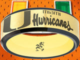 Miami Hurricanes Ring Gold & Black Wedding Band | Sizes 6-13 #miami #hurricanes #TheU