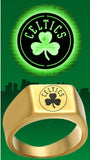 Boston Celtics Ring Clover Gold 10mm Ring Sizes 8-12 #boston #celtics