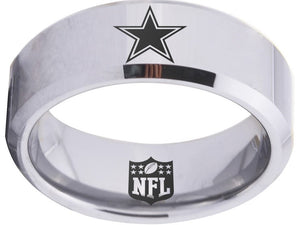 Dallas Cowboys Ring Silver Ring 8mm Tungsten Ring #cowboys