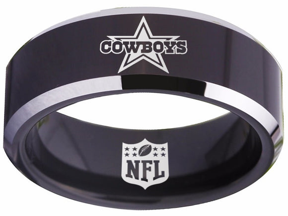 Dallas Cowboys Ring Black Ring 8mm Tungsten Ring #cowboys