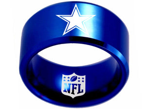 Dallas Cowboys Ring Blue Ring 12mm Tungsten Ring #cowboys