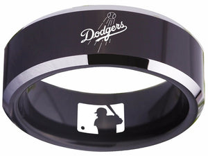 LA Dodgers Ring Black Ring 8mm Tungsten Ring #mlb #dodgers