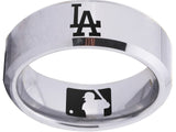 LA Dodgers Ring Silver Ring 8mm Tungsten Ring #mlb #dodgers