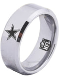 Dallas Cowboys Ring Silver Ring 8mm Tungsten Ring #cowboys