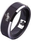 LA Dodgers Ring Black Ring 8mm Tungsten Ring #mlb #dodgers