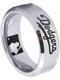 LA Dodgers Ring Silver Ring 8mm Tungsten Ring #mlb #dodgers