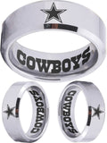 Dallas Cowboys Ring Silver Wedding Band | Sizes 4-17 #cowboys