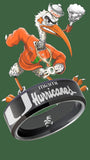 Miami Hurricanes Ring Black Wedding Band | Sizes 6-13 #miami #hurricanes #TheU