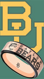 Baylor Bears Ring Rose Gold & Black Wedding Band | Sizes 6-13 #bu #baylor #bears