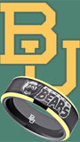 Baylor Bears Ring Black & Gold Wedding Band | Sizes 6-13 #bu #baylor #bears