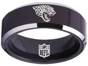 Jacksonville Jaguars Ring 8mm Black Tungsten Ring #jaguars