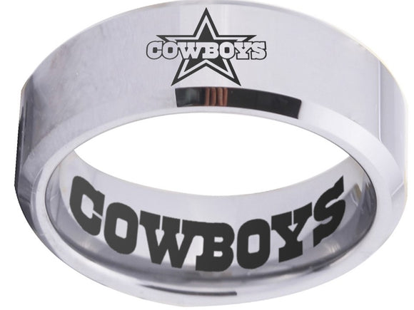 Dallas Cowboys Ring Silver Ring 8mm Tungsten Ring #cowboys