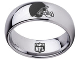 Cleveland Browns Ring Silver Ring 8mm Tungsten #browns #nfl