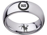 Indianapolis Colts Ring Silver Ring Tungsten Ring #colts