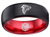 Atlanta Falcons Ring Falcons logo ring Wedding Band Black & Red #falcons #atl #nfl