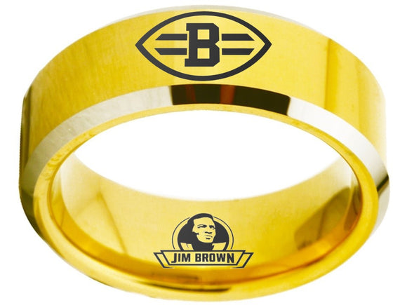 Cleveland Browns Gold Jim Brown Wedding Band | Sizes 4-17 #browns