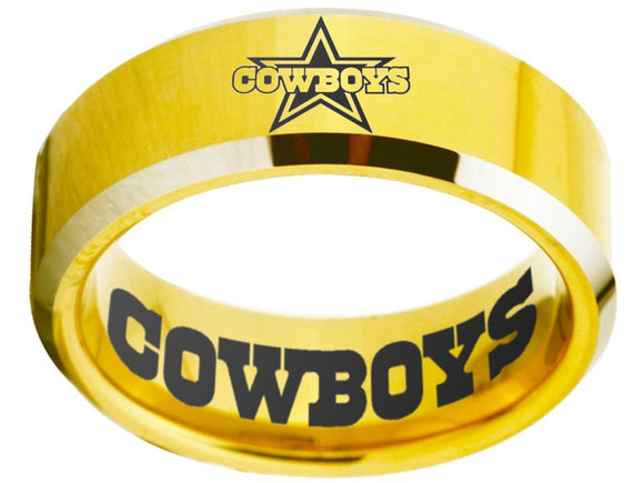 Dallas Cowboys Ring Gold & Silver Wedding Band | Sizes 4-17 #cowboys